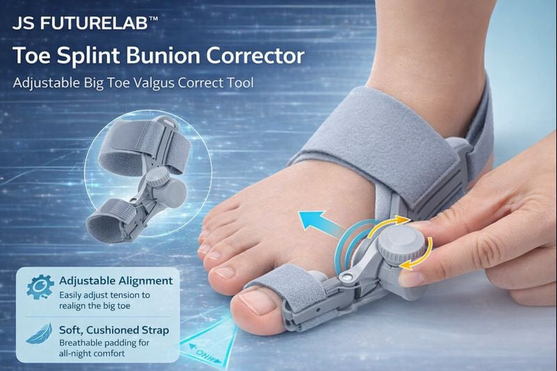 JS FutureLab™ Smart Toe Alignment Corrector ,Adjustable Bunion Relief Splint