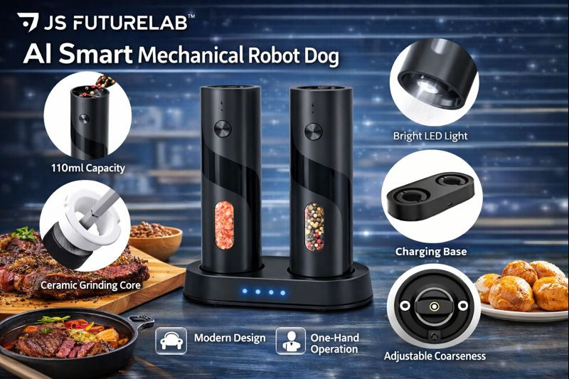JS FutureLab™ Electric Smart Pepper & Salt Grinder Set