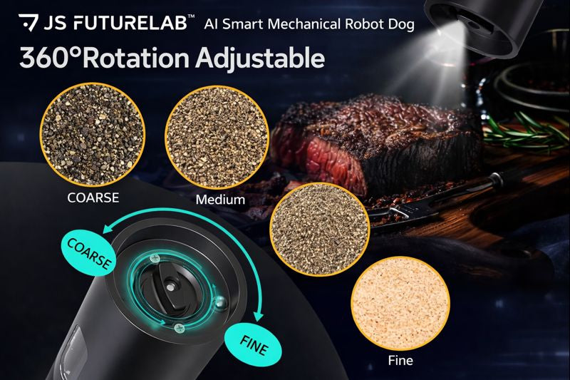 JS FutureLab™ Electric Smart Pepper & Salt Grinder Set